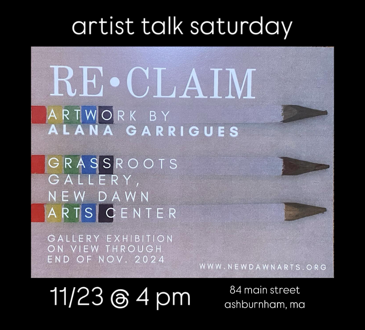 poster/flyer for an event with the Women's Caucus for Art. three art works are included on the flyer, featuring work from left to right by the following artists: Zehra Dogan, Jay DeFeo, Lottie Reiniger; two abstract artworks and a silhouetts of a girl wearing a dress looking into the air at two falling leaves, are presented side by side on a turquoise background in the top three-quarters of the flyer beneath the event title: Women in the Visual Arts, and the bottom quarter of the flyer includes the event date and time of 2-4 pm on Sunday, April 21, 2024 at Main Street Studio in Fitchburg, MA on a black background. presenters of the three artists, from left to right, are listed at Cicek Beeby, Alana Garrigues, and Nicol Wander